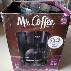 lot 131 image: MR. COFFEE 12 CUP PROGRAMMABLE COFFEEMAKER WITH BOX AS SHOWN.