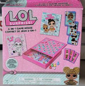 lot 142 image: LOL SURPRISE 6-IN-1 GAME HOUSE IN BOX AS SHOWN.