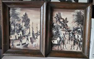 lot 144 image: (2) VICTOR JEAN OIL PAINTINGS AS SHOWN. SOLD 2 X THE MONEY APPROX. 16 W x 20 H EACH.
