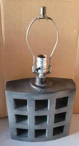 lot 155 image: HEAVY DECORATIVE LAMP IN STYLE SHOWN.
