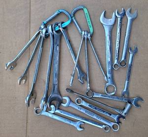 lot 162 image: LOT OF ASSORTED WRENCHES AS SHOWN.