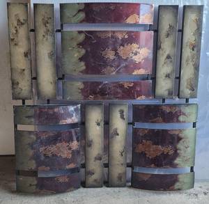 lot 174 image: LARGE METAL WALL ART  DECOR AS SHOWN.