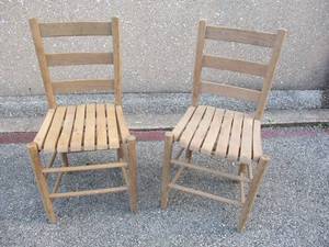 lot 54 image: 2-Wooden Porch  Patio  Kitchen Chairs