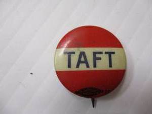 lot 32 image: 1908-Taft Campaign Pinback Button