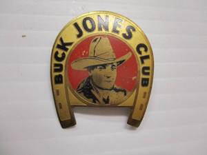 lot 39 image: 1930s Buck Jones Club Pinback Pin  Badge