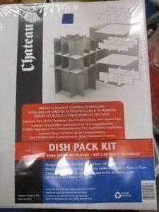 lot 90 image: 3-Chateau Dish Pack Kits Designed For Dish Barrel Boxes 18 X 18 X 28