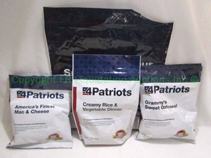 lot 128 image: 4 Patriots long term storage survival food packs
