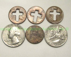 lot 133 image: 1976 Bicentennial quarters and cross pennies plus