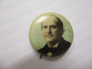 lot 101 image: VINTAGE-1900 William Jennings Bryan photo political campaign pinback button.