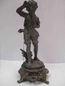 lot 144 image: Vintage Bronze or Spelter French Statue Maraudeur By  Par Carier
