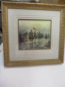 lot 114 image: Framed Jeb Stuarts Return Print By G. Harvey
