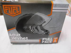 lot 145 image: Fuel- Motorcycle Helmets SH-FF0016 Unisex-Adult Full-Face Helmet (Gloss Black, Large)