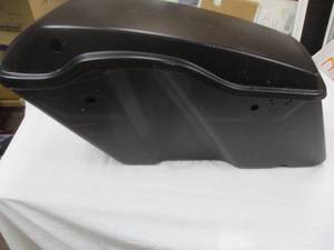 lot 147 image: 1-Black Universal Hard Bag Motorcycle Saddlebag Luggage Bag.