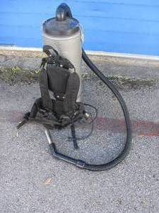 lot 62 image: GV Sealed HEPA 110-V, 10-Qt.  Lightweight Backpack Industrial Vacuum Cleaner, Model XCBS120-1200-02- Works