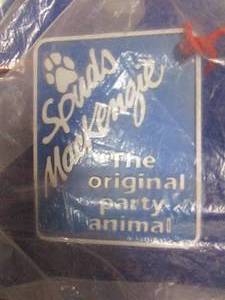 lot 153 image: 1987 BUD LIGHT SPUDS MACKENZIE Plush Greek Stuffed Dog w Tag by Applause, Excellent Condition