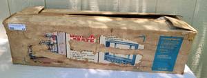 lot 67 image: UNASSEMBLED STEEL SHELVES WITH SEE THROUGH DRAWERS IN BOX AS SHOWN.