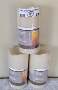 lot 84 image: LOT OF 3 UNOPENED INDOOROUTDOOR LED CANDLES AS SHOWN. (SOLD 3 X THE MONEY)