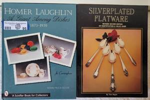 lot 95 image: LOT OF 2 DINNERWARE AND COLLECTABLES BOOKS AS SHOWN. (SOLD 2 X THE MONEY)