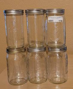 lot 118 image: LOT OF 6 ASSORTED CANNING JARS AS SHOWN.