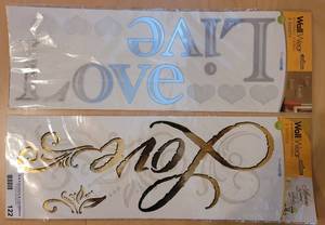 lot 122 image: LOT OF 2 UNOPENED WALL WEAR REMOVABLE STICKERS IN DESIGNS SHOWN.