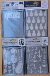 lot 127 image: LOT OF 4 NEW, UNOPENED DARICE EMBOSSING FOLDERS IN DESIGNS SHOWN. (SOLD 4 X THE MONEY)