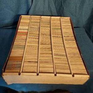 lot 1 image: Large box of baseball cards.&nbsp various years