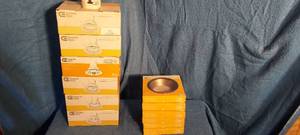 lot 65 image: 6 new recessed lighting fixtures with 6 nickel finish cover plates