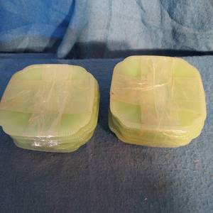 lot 73 image: 11 green colored appetizer dishes