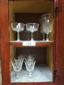 lot 134 image: Selection of glass stemware -  DIFFERENT LOCATION - Pickup 011722