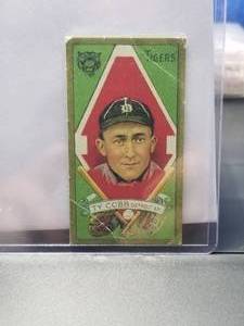 lot 1 image: Ty Cobb - Detroit Tigers baseball card -