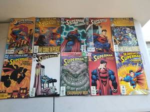 lot 12 image: Selection of 19 Superman comics