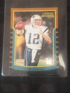 lot 59 image: Tom Brady rookie football card