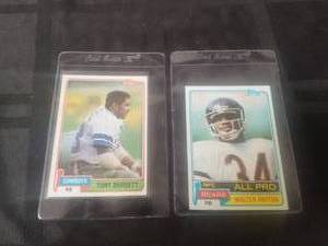 lot 60 image: Tony Dorsett and Walter Payton football card