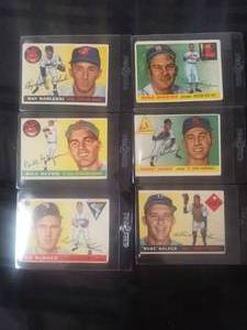 lot 63 image: Selection of 6 baseball cards