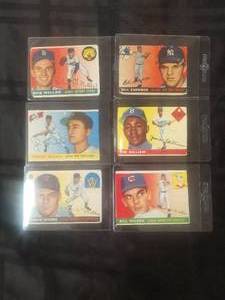 lot 64 image: Selection of 6 baseball cards