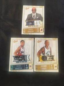 lot 87 image: Selection of 3 numbered and limited basketball cards