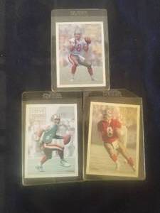 lot 90 image: Selection of 3 Steve Young football cards