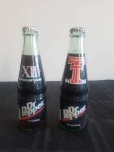 lot 267 image: Lot of 2 collectible Dr. Pepper bottles
