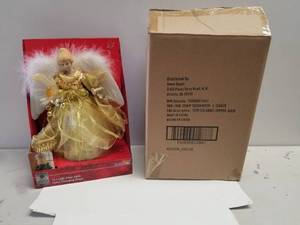 lot 334 image: Lot of 2 Color changing Angel tree toppers