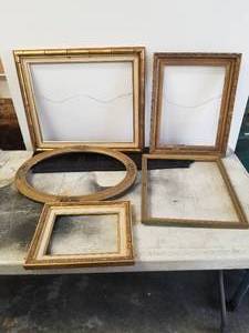 lot 350 image: Selection of wood frames - no glass