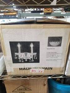 lot 313 image: Crystal wall mounted light fixture