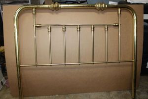 lot 11 image: Queen Size Brass Headboard