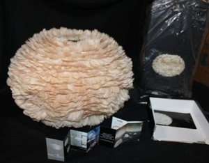 lot 61 image: Vita Lighting Feather Shades Two Large Size Light Brown #2089
