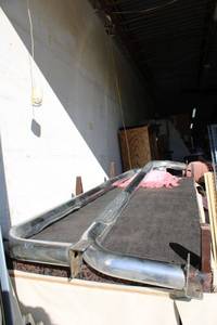 lot 44 image: Pair of Truck Dual Step Siderails 4 Curved Chrome Tubes, Unknown TruckSUV Type, Rubber Steps Read Ram, 17 Deep x 7 Feet Long