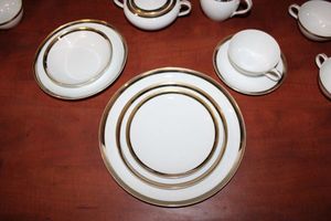 lot 148 image: Wentworth Camelot Fine China Dish St  - Six 7-Piece Place Settings, Serving Dishes, Creamer and Sugar, (Not all Dishes pictured - Please Preview) PROCEEDS FROM THIS ITEM GOES TO SHARE-FEST TEXAS