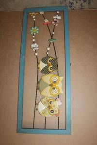 lot 170 image: Owls on Clothes Line Wall Decoration with Hobby Lobby Sticker