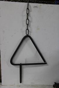 lot 154 image: Western style Iron Triangle Dinner Bell Ringer
