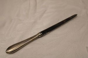 lot 197 image: Sterling silver handled letter opener. 8L Marked WEB (WEB Silver Co). sterling Handle inscribed TODAH RABBAH (translated means Great Thanks) c. 1960s