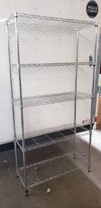 lot 9 image: Adjustable Wire Shelf - 36L x 14W x 72H