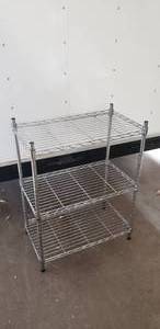 lot 11 image: Small Adjustable Wire Shelf - 23L x 13W x 30H